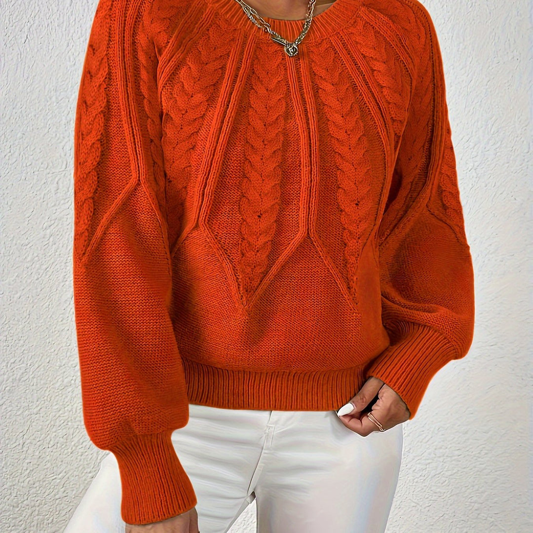 Aveline oversized cropped cable knit jumper – image 8