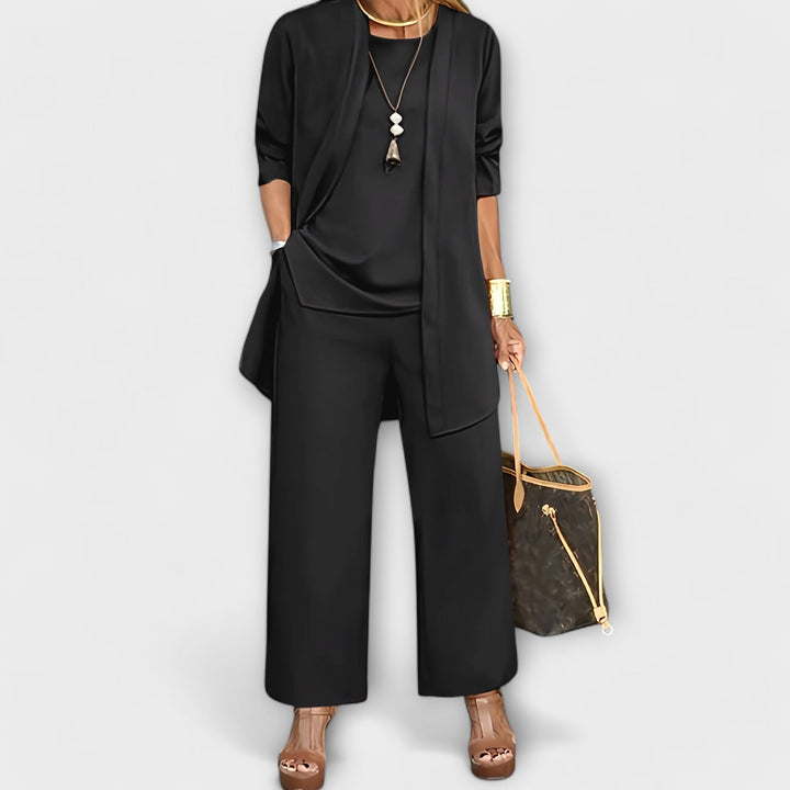 Sapphira three piece top cardigan and trouser set – image 6