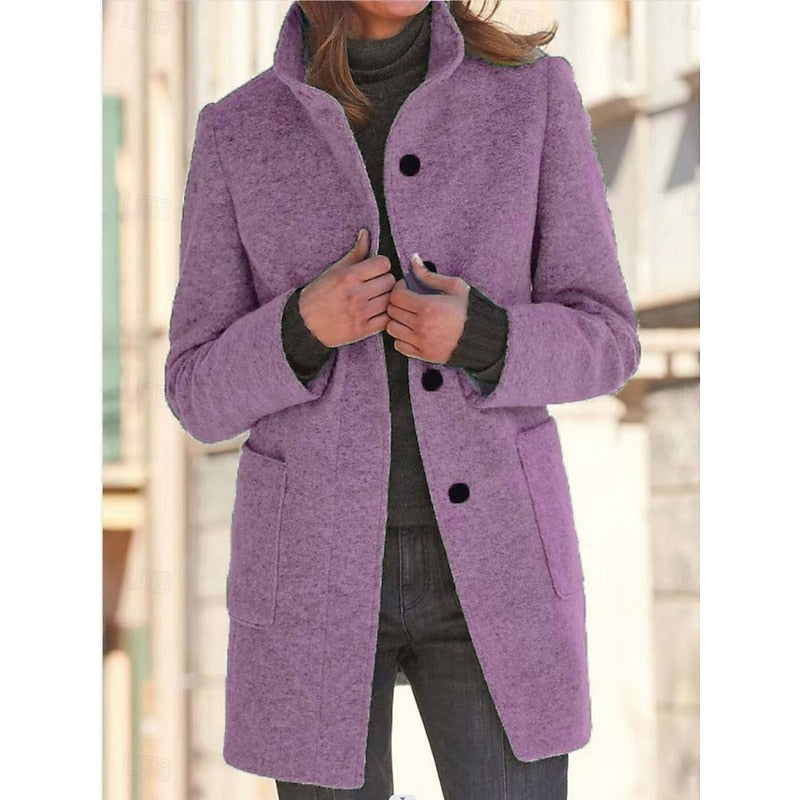 Beatrice wool coat in blue