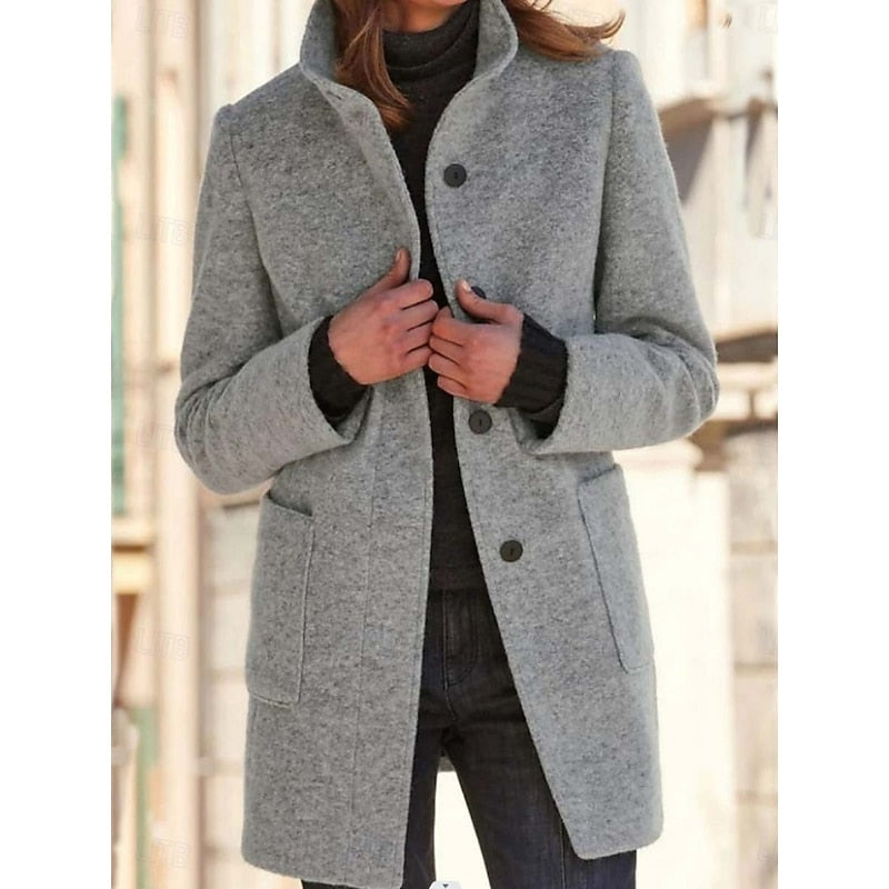 Beatrice wool coat in black
