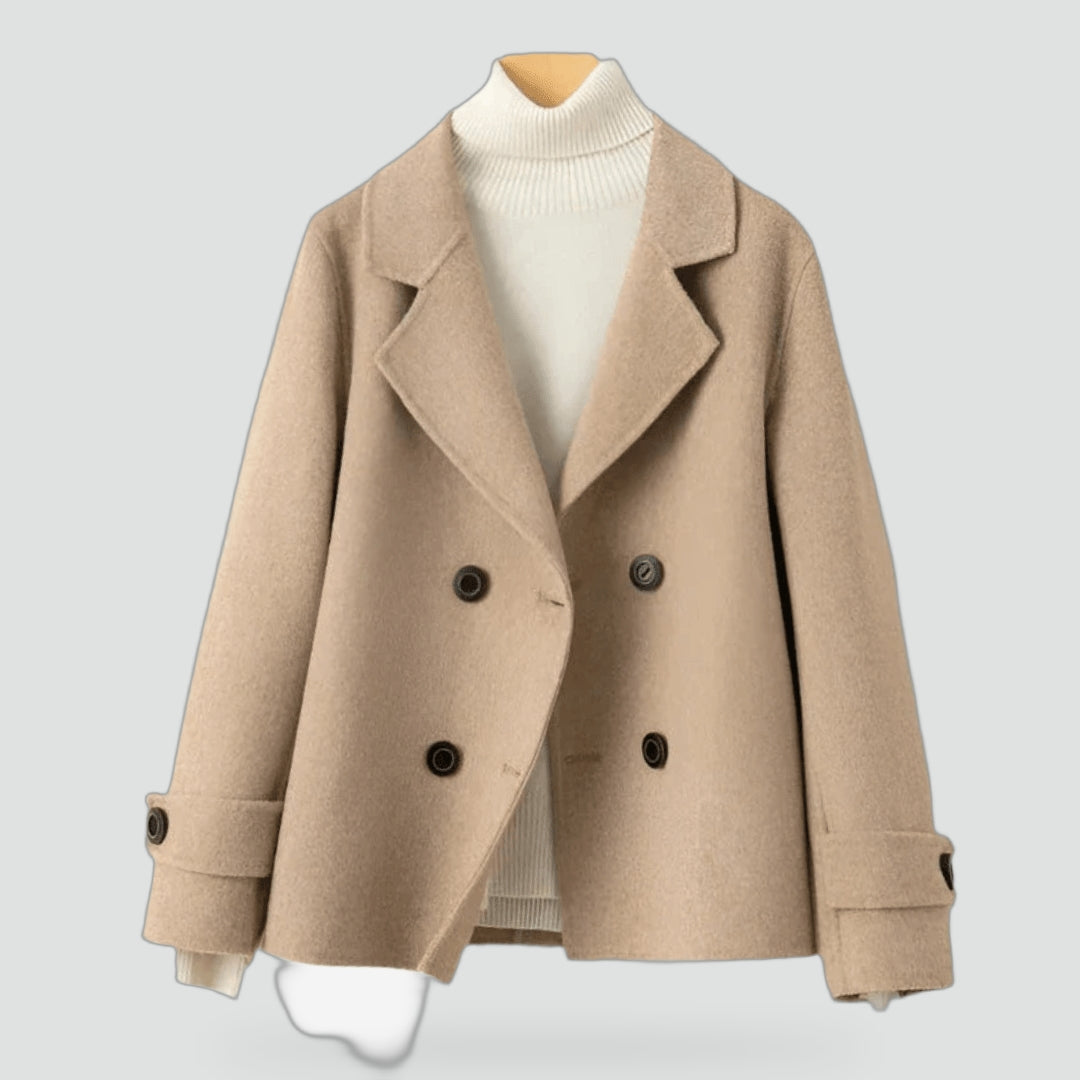 Emmeline pea coat in taupe