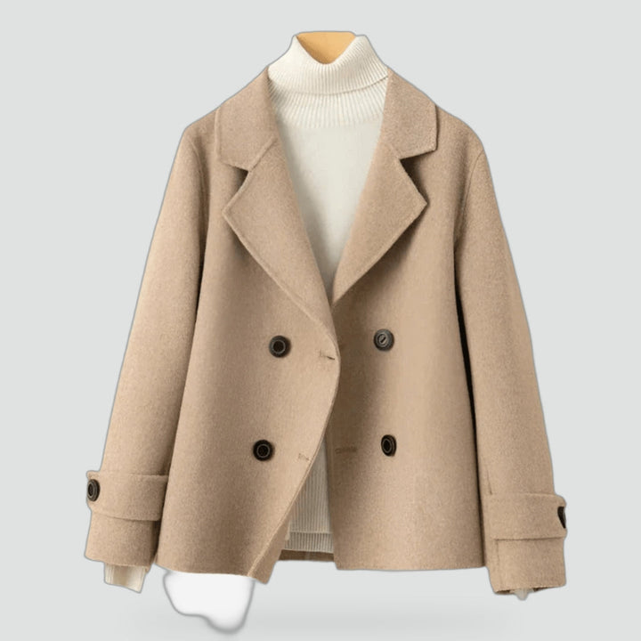 Emmeline pea coat in taupe