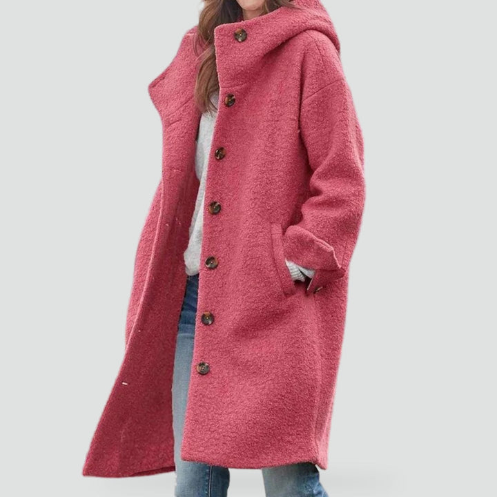 Agnes hooded coat in green