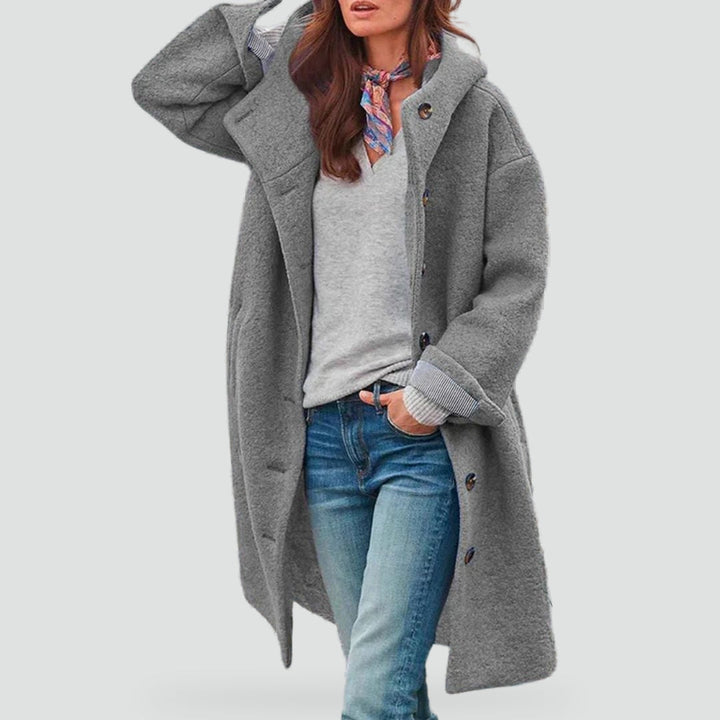 Agnes hooded coat in blue