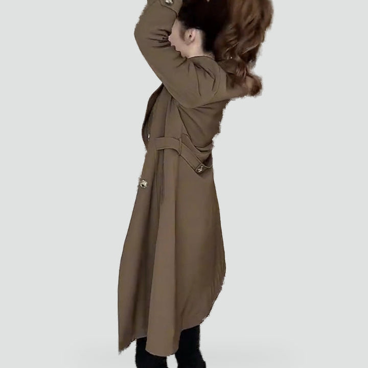 Imogen longline coat in brown