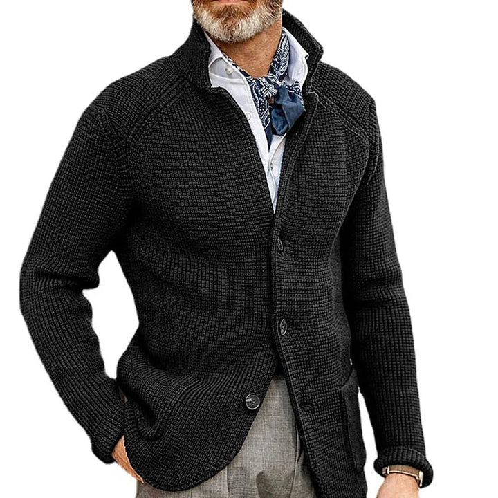 Jolene stand collar knit cardigan with pockets