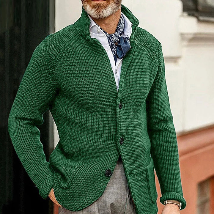 Jolene stand collar knit cardigan with pockets – image 2