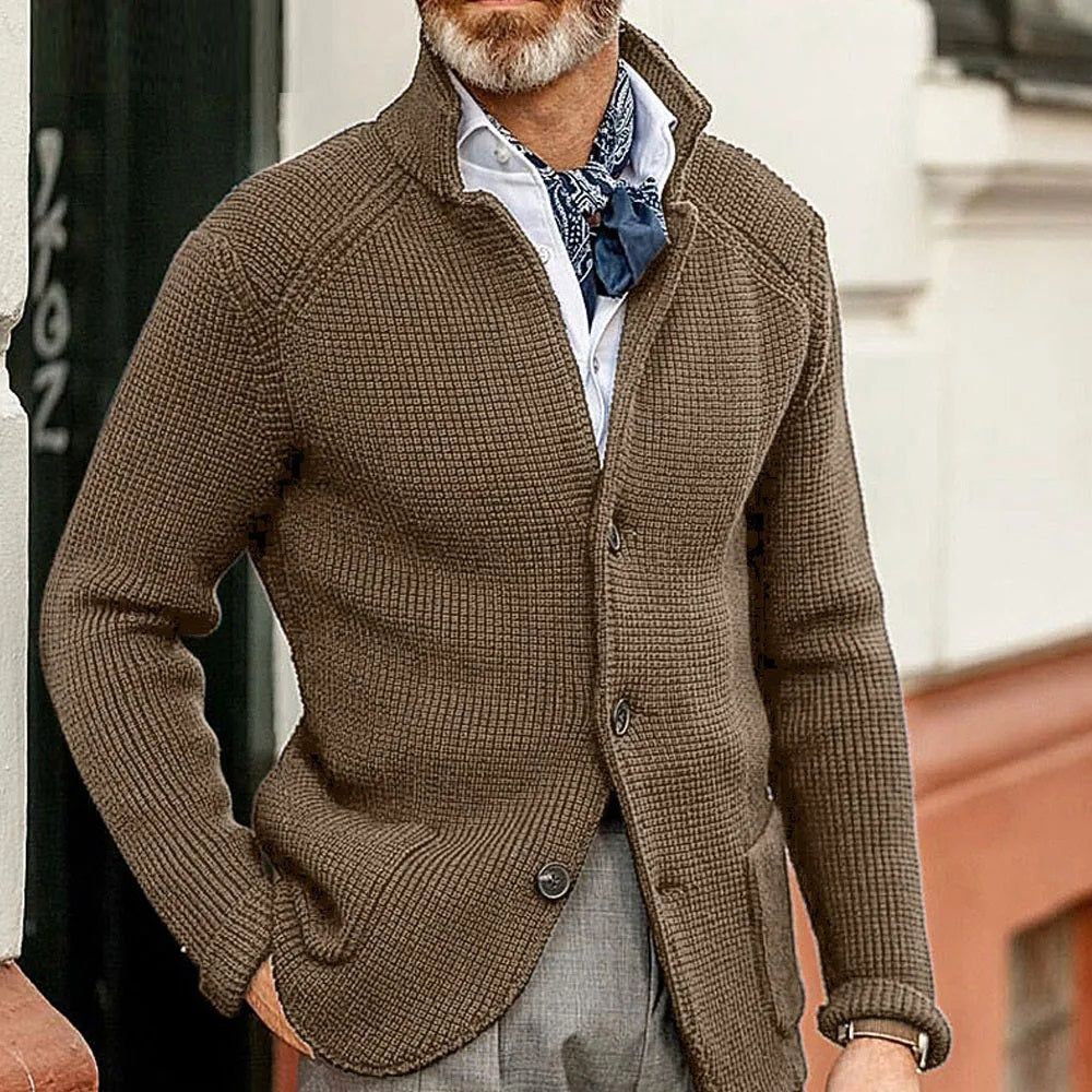 Jolene stand collar knit cardigan with pockets – image 3