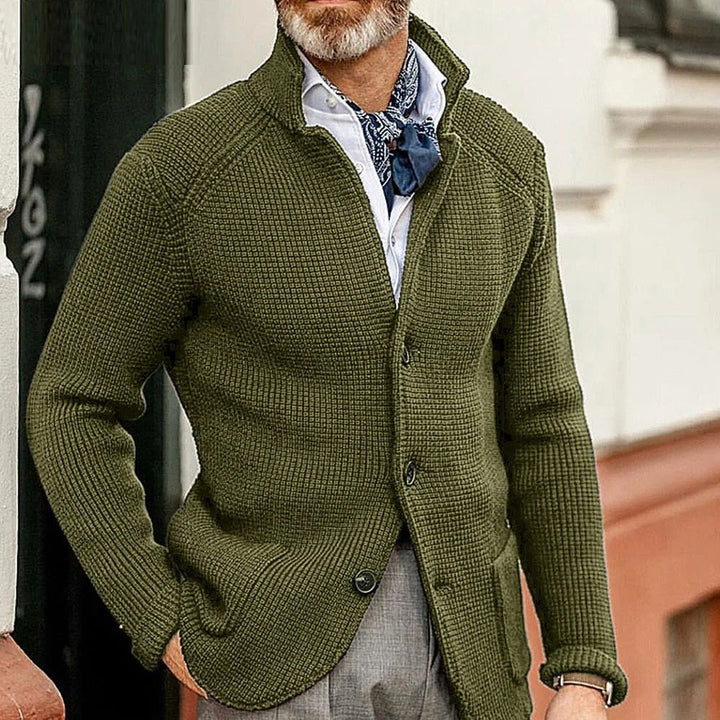 Jolene stand collar knit cardigan with pockets – image 5