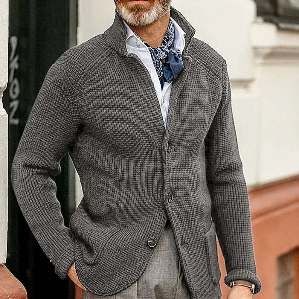 Jolene stand collar knit cardigan with pockets – image 9