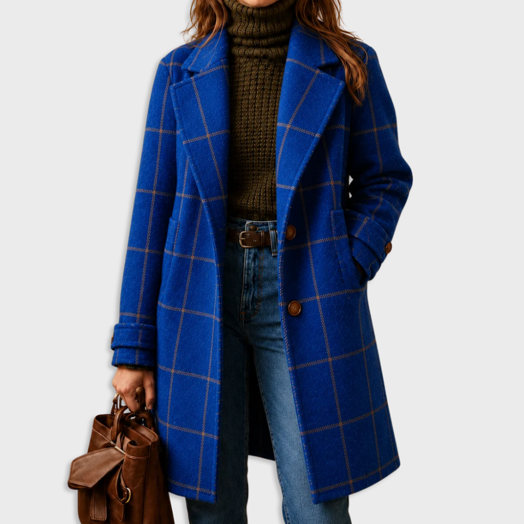 Sanne straight cut check coat – image 4