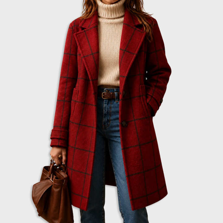 Sanne straight cut check coat – image 5
