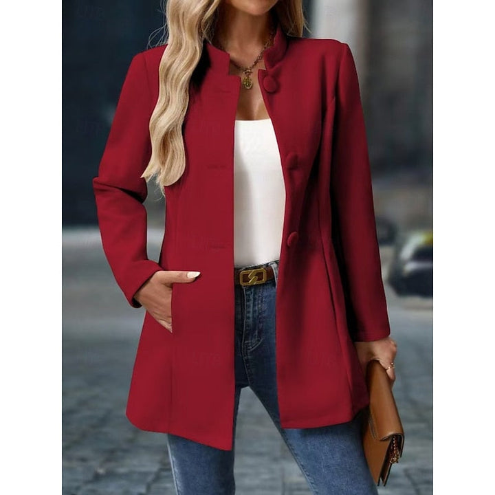 Millie short coat with stand collar – image 7