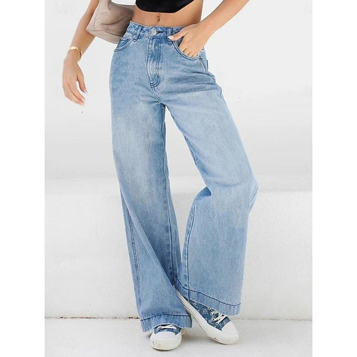 Lorna | Elegant High Waist Wide Leg Jeans