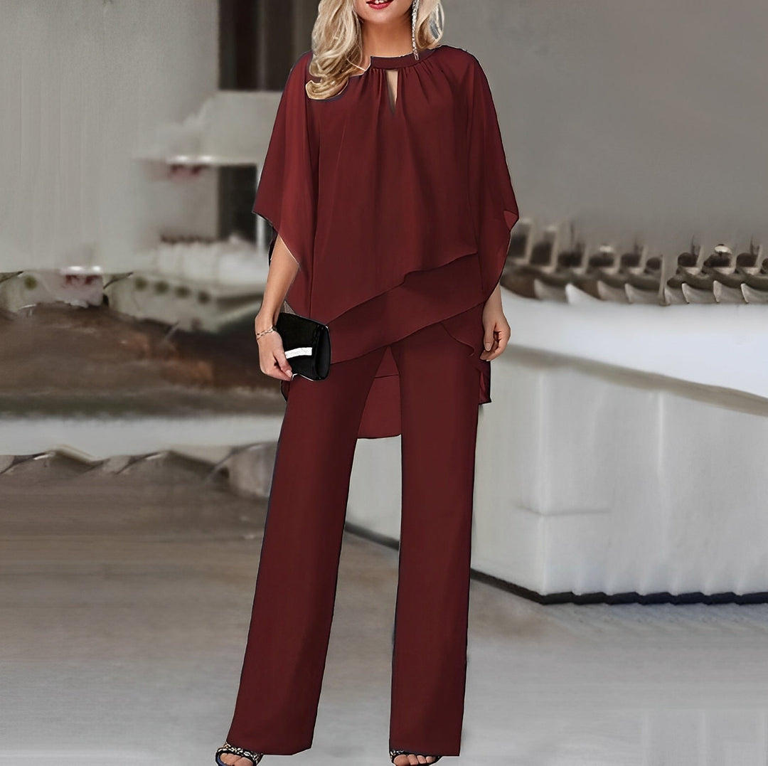 Marlowe keyhole top and wide leg trouser set