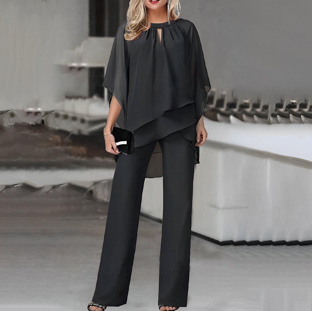 Marlowe keyhole top and wide leg trouser set – image 2