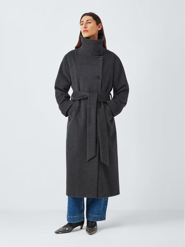 Celestine belted wool coat
