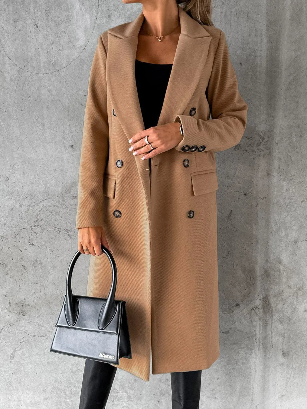Delphine double breasted longline coat – image 2