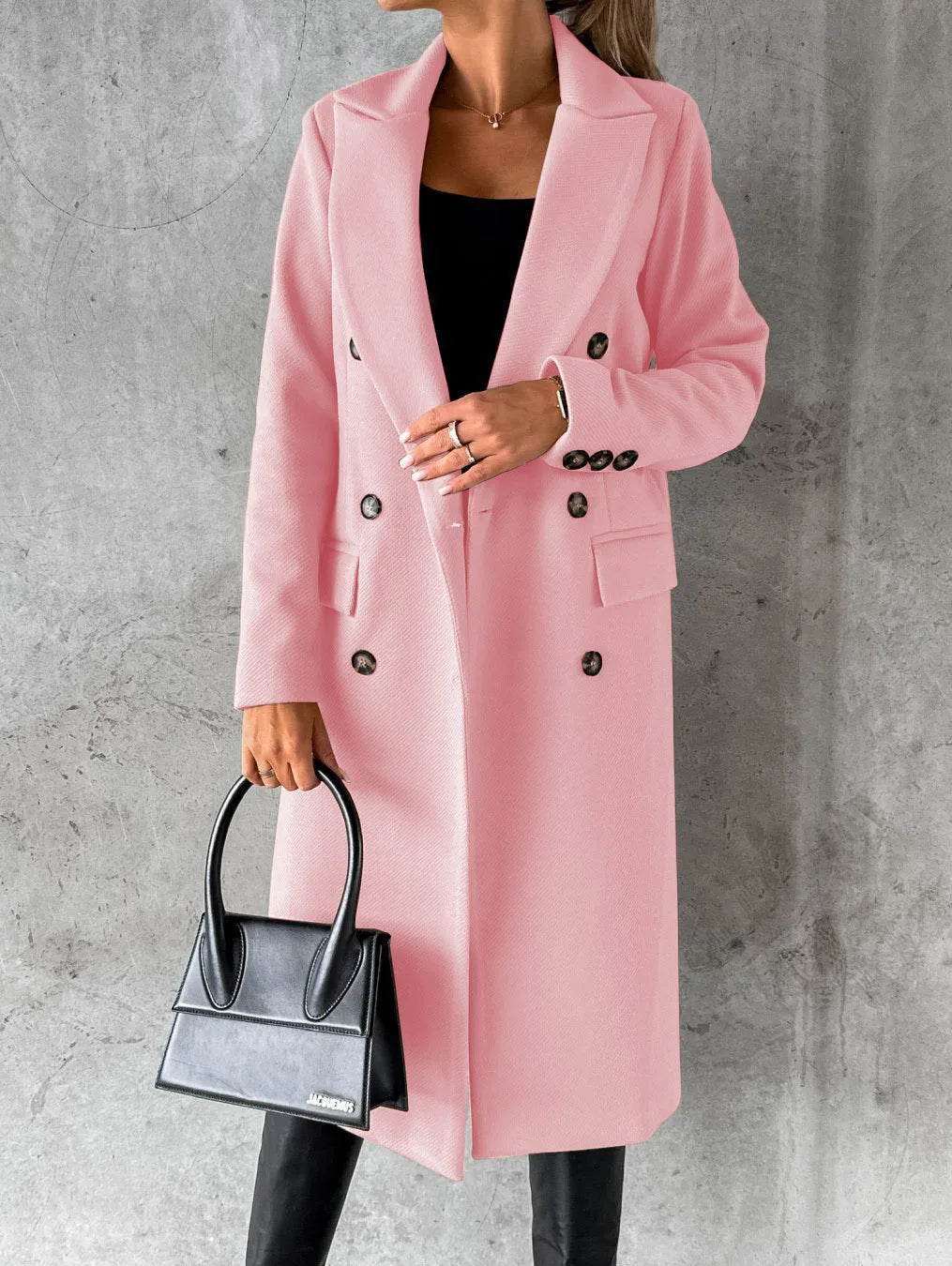 Delphine double breasted longline coat – image 6