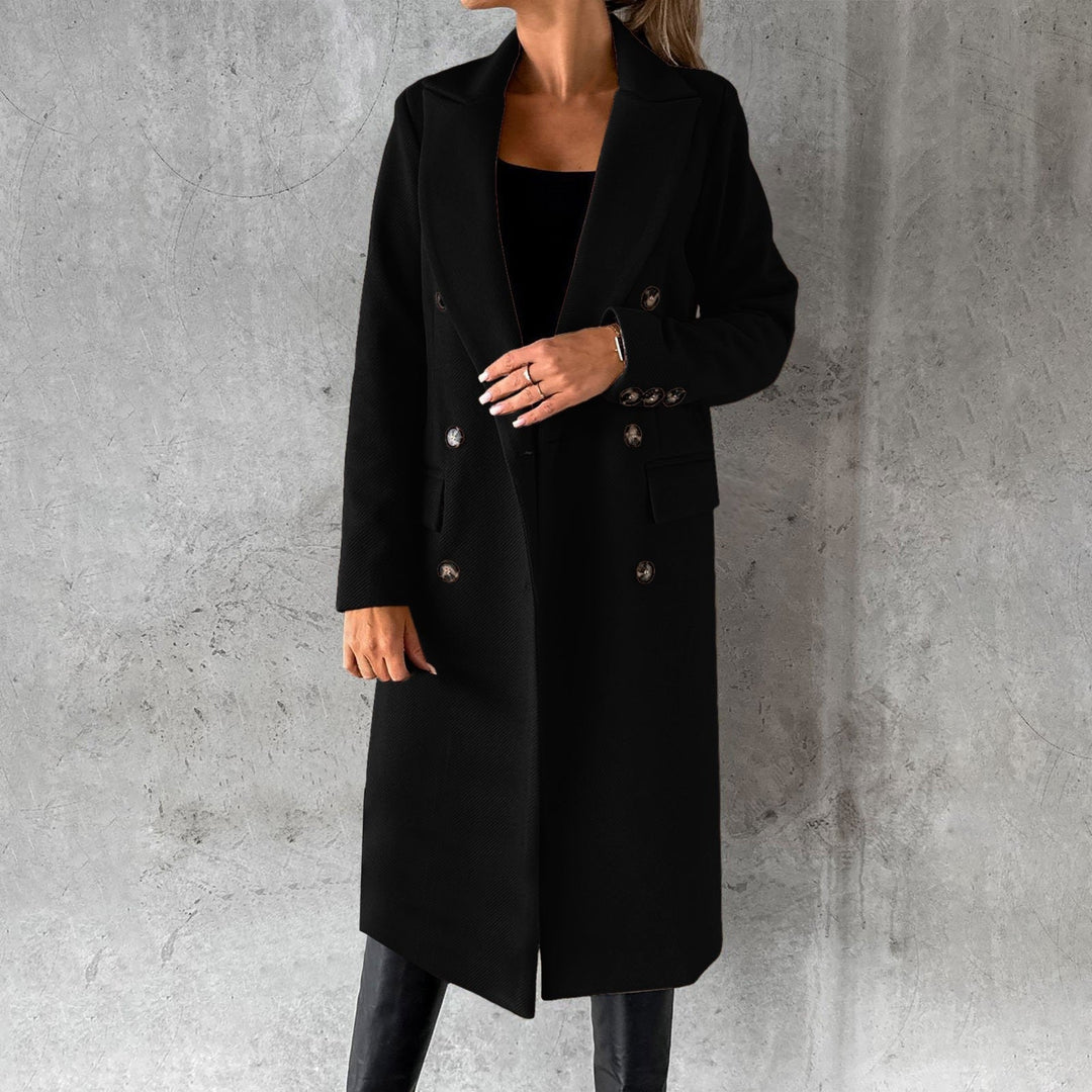 Delphine double breasted longline coat – image 7