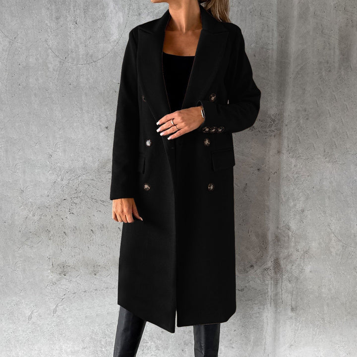 Delphine double breasted longline coat – image 7