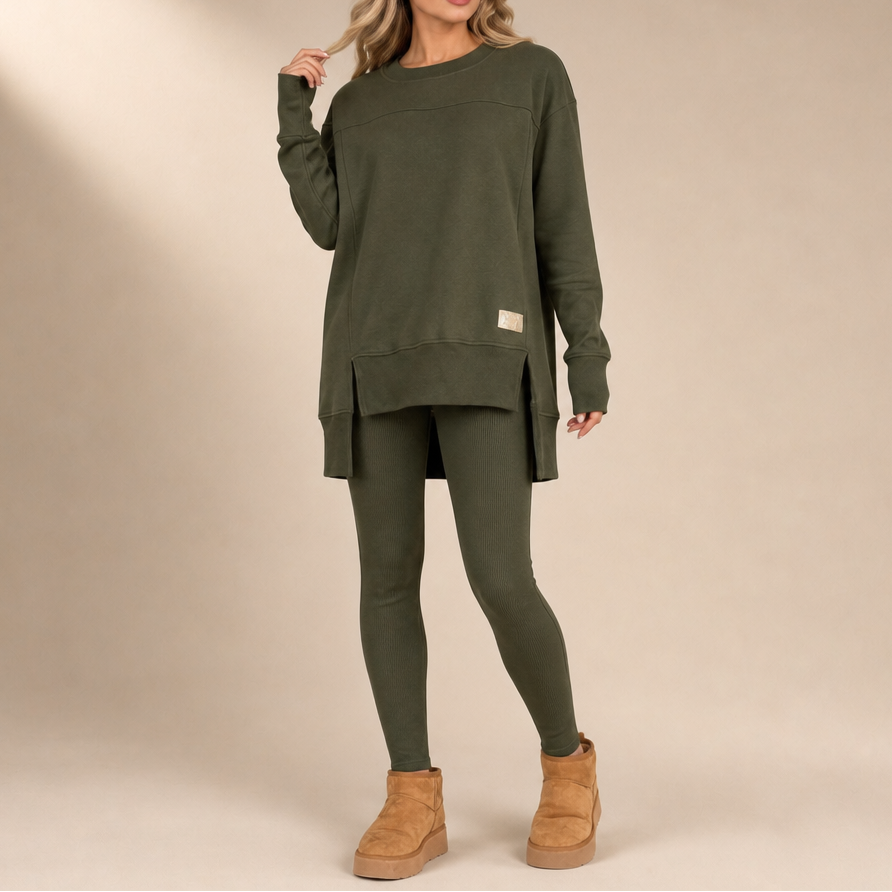 Ginny split sleeve top and trouser set