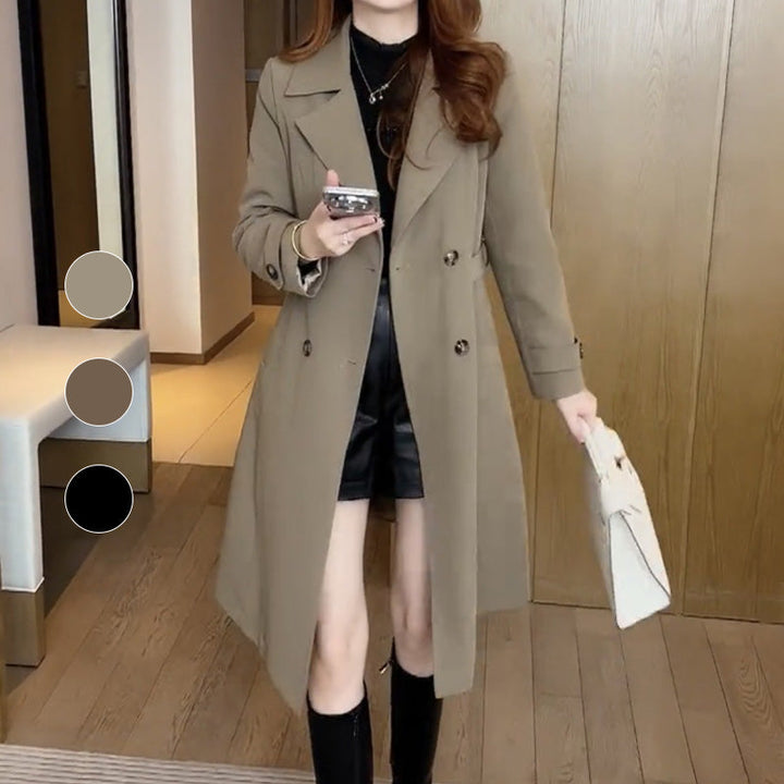 Jade long belted trench coat – image 6