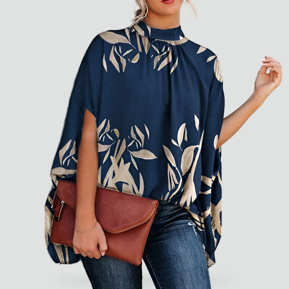 Frances printed blouse in apricot