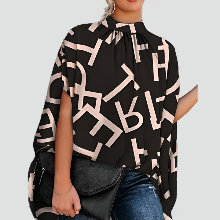 Frances printed blouse in blue