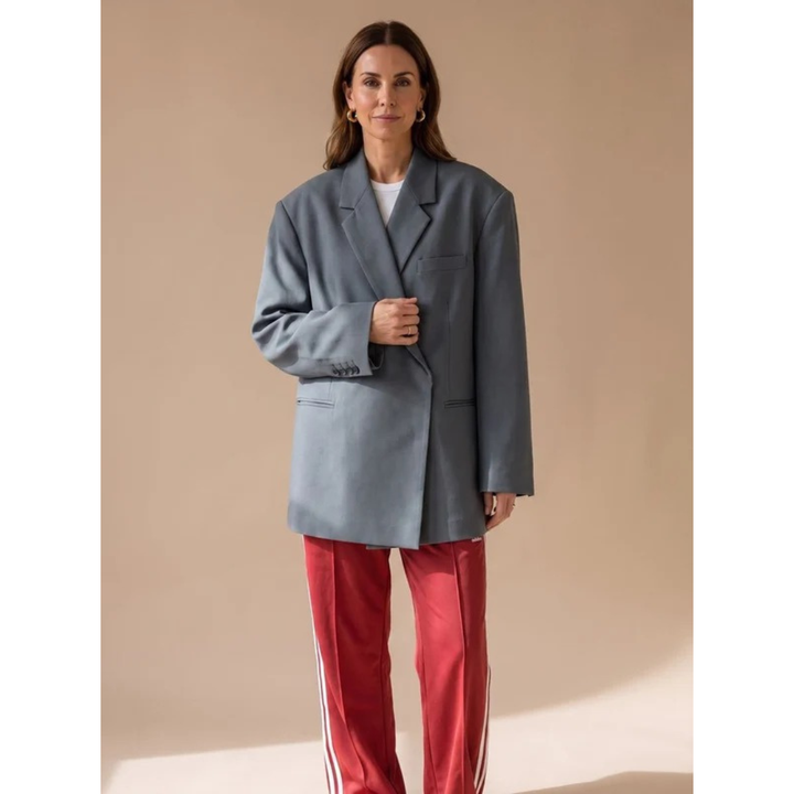 Tiana longline winter coat in grey