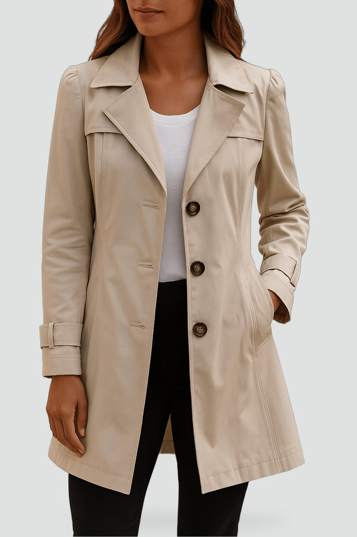 Isabeau classic trench coat with collar