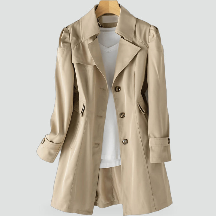 Flora trench coat in khaki