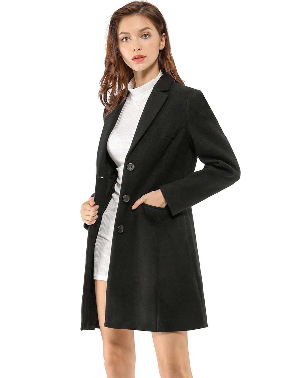 Bertille classic tailored coat with collar – image 3