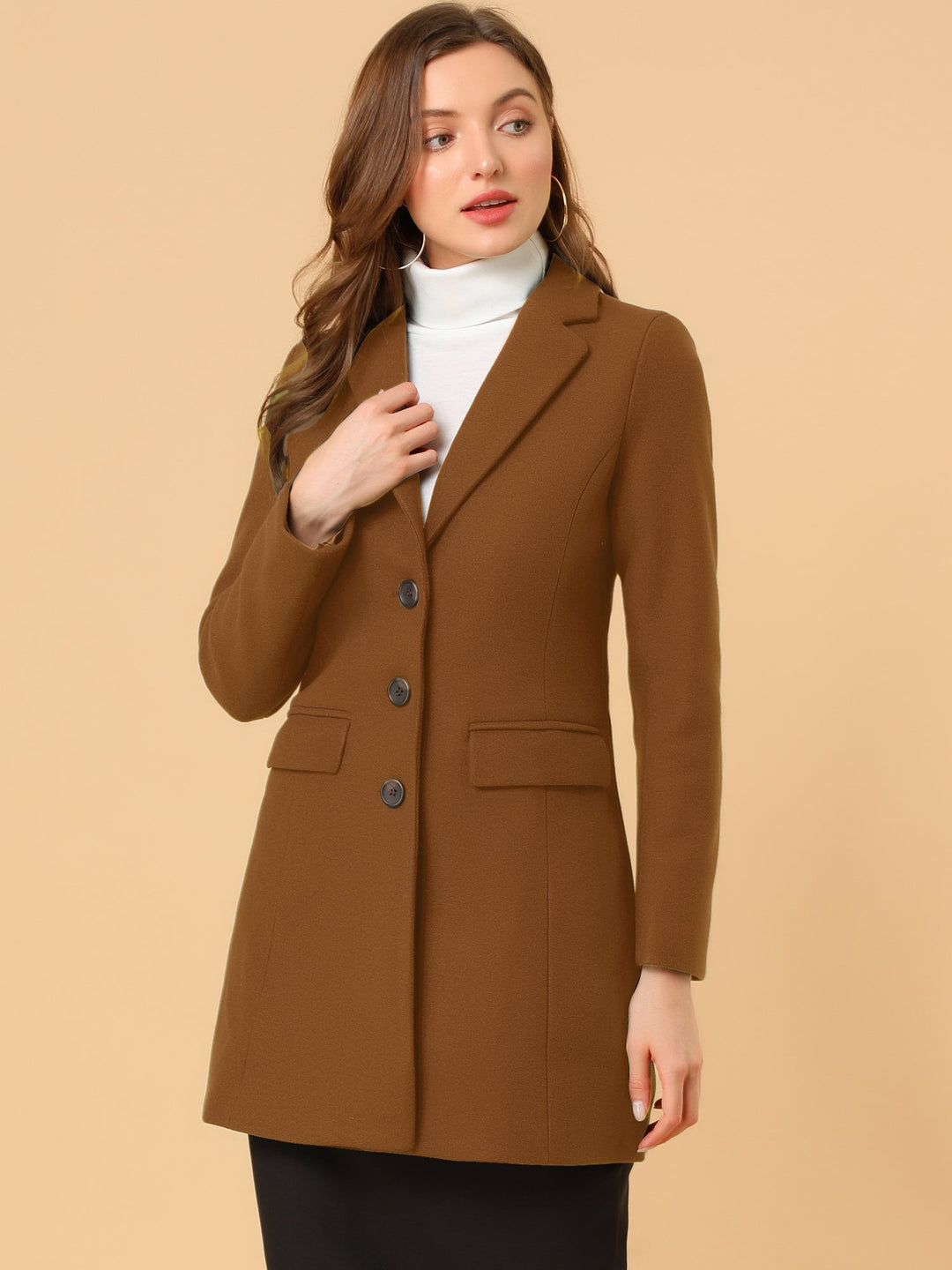 Bertille classic tailored coat with collar – image 28