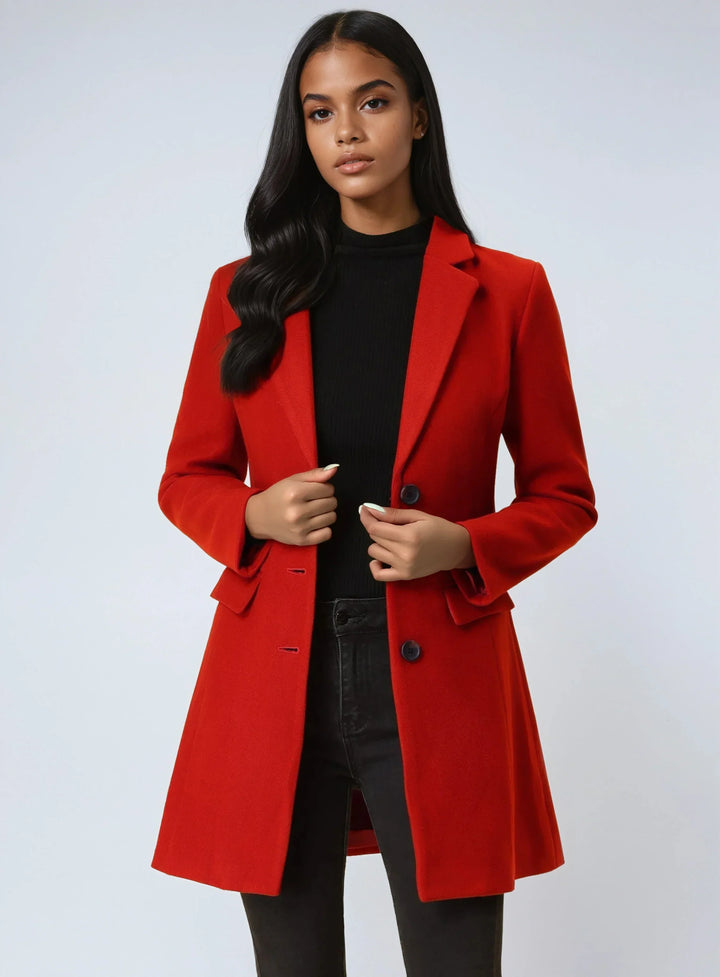 Bertille classic tailored coat with collar