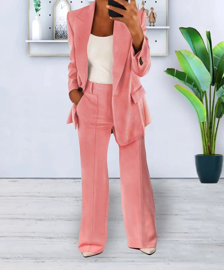 Dulcie stretch trouser suit with tailored blazer – image 4