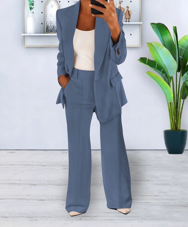Dulcie stretch trouser suit with tailored blazer – image 5