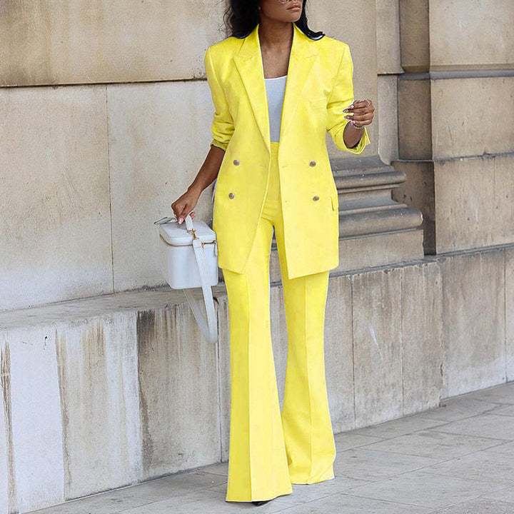 Melisande double breasted blazer and flared trouser set – image 2