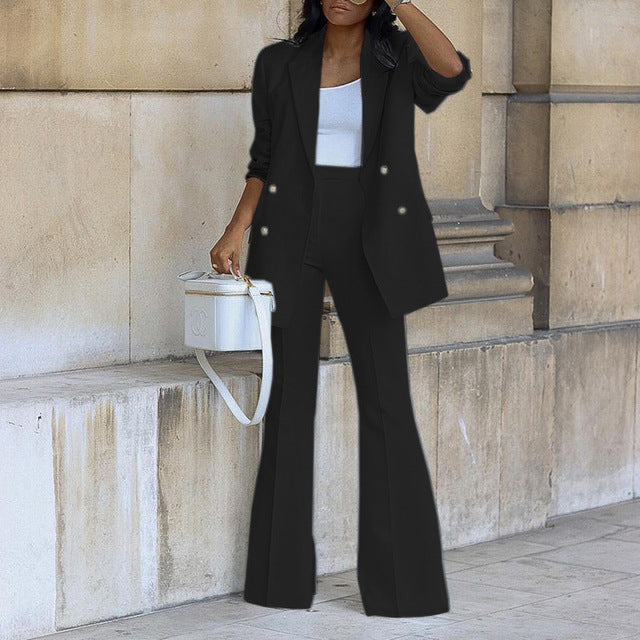 Melisande double breasted blazer and flared trouser set – image 4