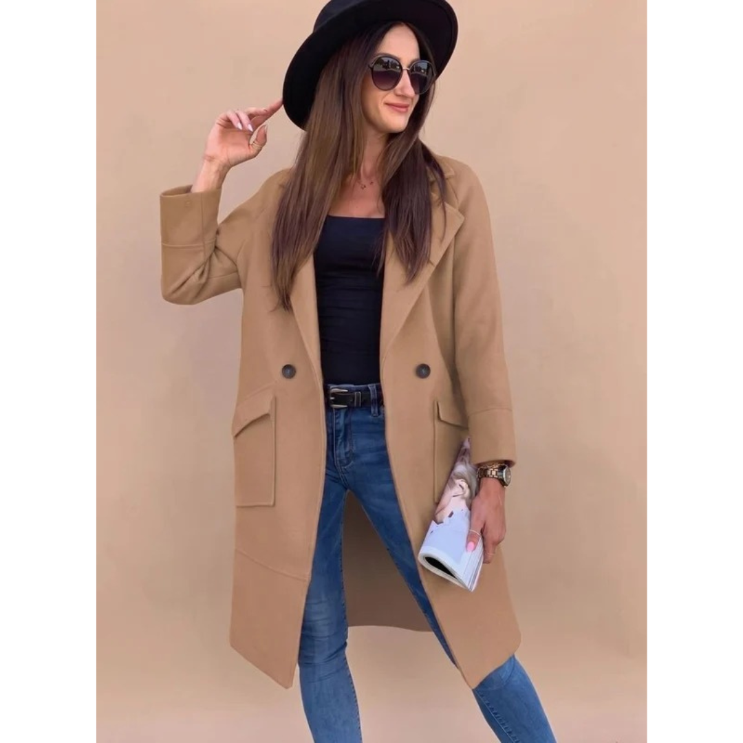 Wiebke longline trench coat in pink