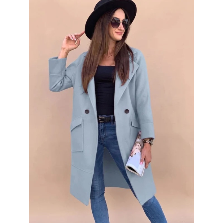 Wiebke longline trench coat in olive green