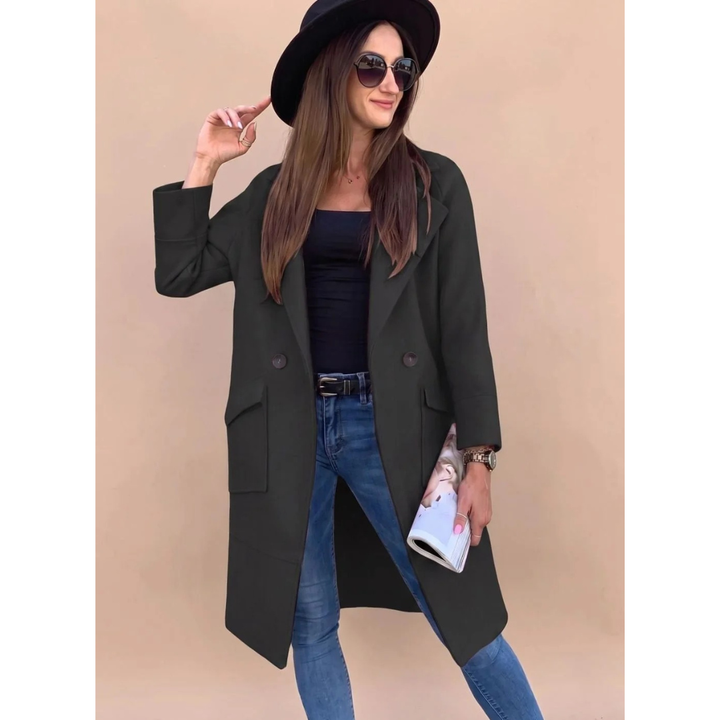 Wiebke longline trench coat in light grey