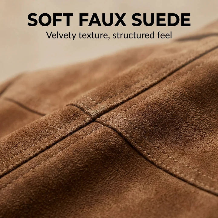 Aphra buttoned faux suede blazer – image 8