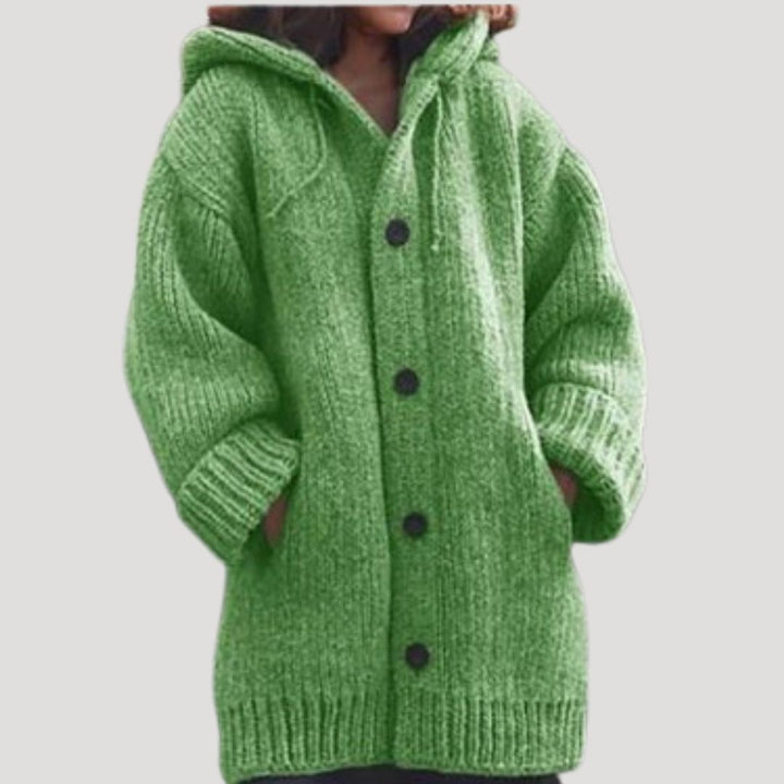 Hortense chunky knit wool blend coat with pockets – image 6