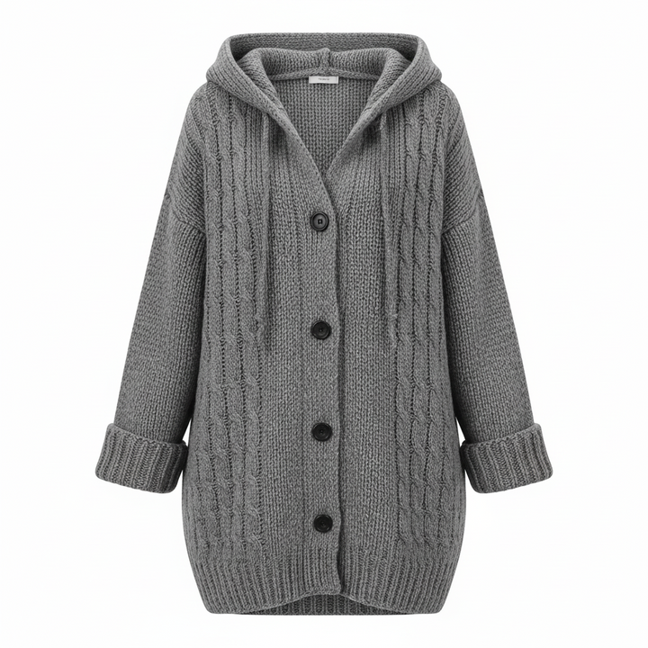 Hortense chunky knit wool blend coat with pockets – image 9