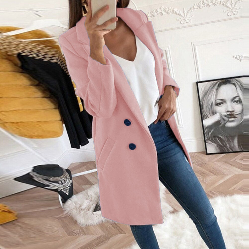 Talia classic collared button coat – image 10