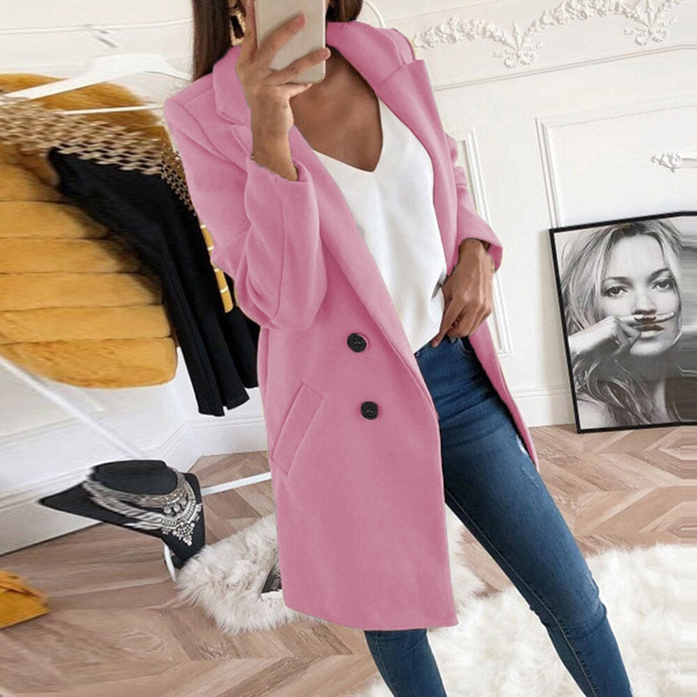 Talia classic collared button coat – image 8