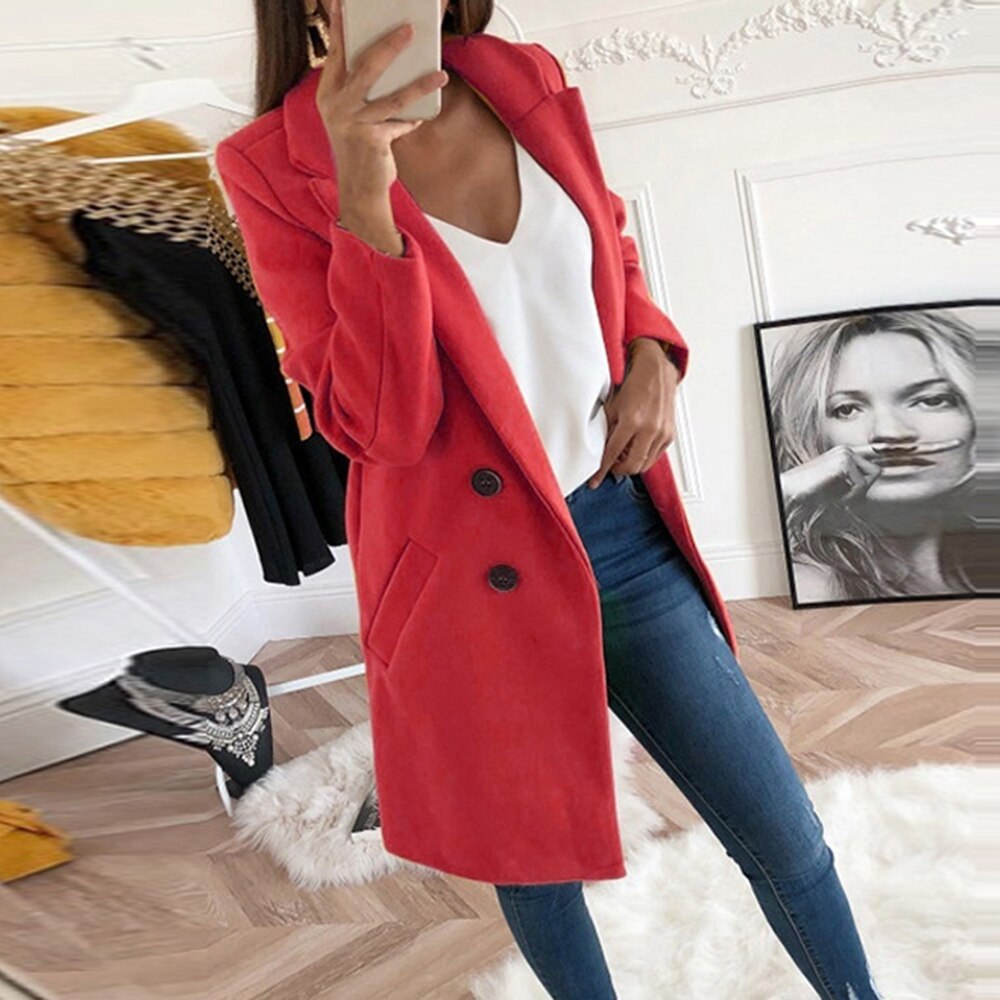 Talia classic collared button coat – image 9