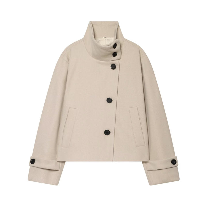 Peony cropped stand collar coat – image 10
