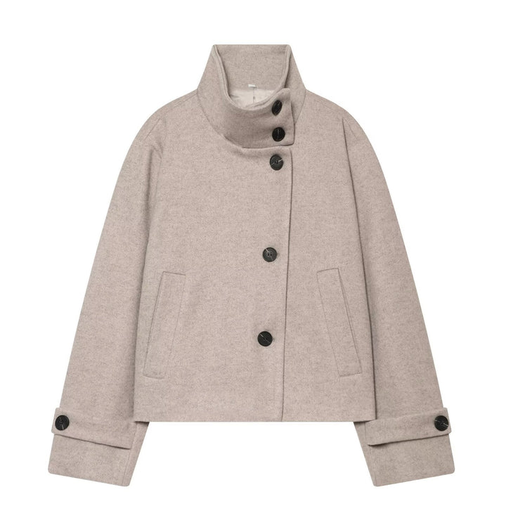 Peony cropped stand collar coat – image 2